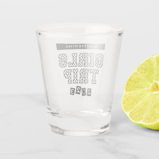 Verre A Shot Voyage Filles 2023 Filles Week-end Vacances (Dos)
