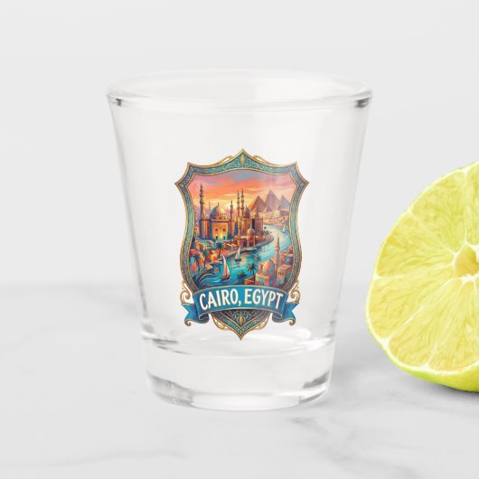 Verre A Shot Voyage Le Caire Égypte (Devant)