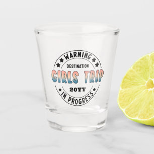 Verre A Shot Voyage sur mesure de filles en cours Dégradé Drôle