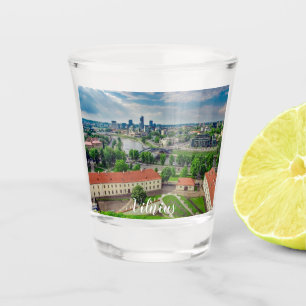 Verre A Shot Vue aérienne de Vilnius, Lituanie
