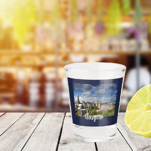 Verre A Shot Vue pittoresque de la ville de Glasgow