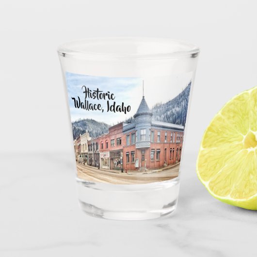 Verre A Shot Wallace historique Idaho (Devant)