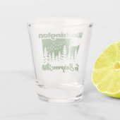 Verre A Shot Washington L'Etat À feuillage persistant (Dos)