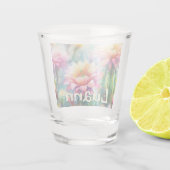 Verre A Shot Watercolor Flowering Succulent Cacti Personalized (Dos)