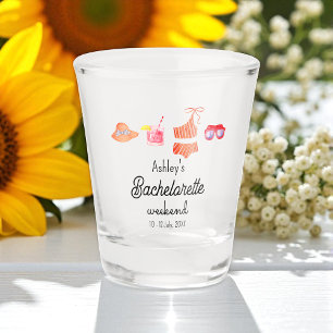 Verre A Shot Week-end de bikinis sur la plage pour l'enterremen