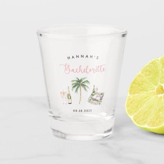 Verre A Shot Week-end de célibataire au pays du vin rose (Devant)