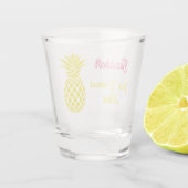 Verre A Shot Week-end de la fille d'ananas jaune tropicale (Dos)