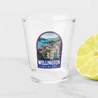 Wellington New Zealand Travel Art Vintage