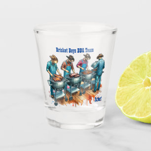 Verre A Shot Western Cowboy Cuisine sur BBQ Pit Custom