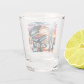 Verre A Shot Western Cowboy Cuisine sur BBQ Pit Custom (Dos)