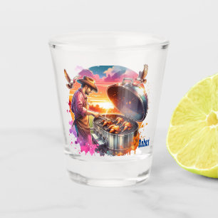Verre A Shot Western Cowboy Cuisine sur BBQ Pit Custom