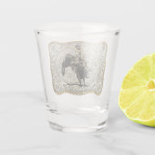 Verre A Shot Western Rodeo Cowboy Bull Riding Belt Buckle (Dos)