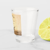 Verre A Shot Western Rustic Mariage Pays Vache Taureau crâne (Droite)