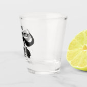 Verre A Shot Whimsical Cape Buffalo, en encre noire (Droite)