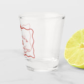 Verre A Shot Whimsy Red Elle est la cerise sur la Fête des mari (Droite)