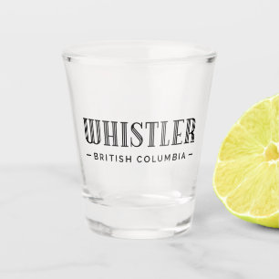 Verre A Shot Whistler Colombie-Britannique Typographie Art déco