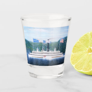 Verre A Shot Wiehawken ferry à vapeur 1868