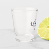 Verre A Shot Wifey Typographie Moderne Femme Mme Mariage Hers (Gauche)