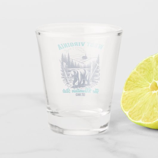 Verre A Shot Wild and Scenic West Virginia State Pride (Dos)