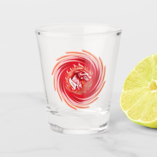 Verre A Shot Wild Wolf Whirling transparent (Devant)