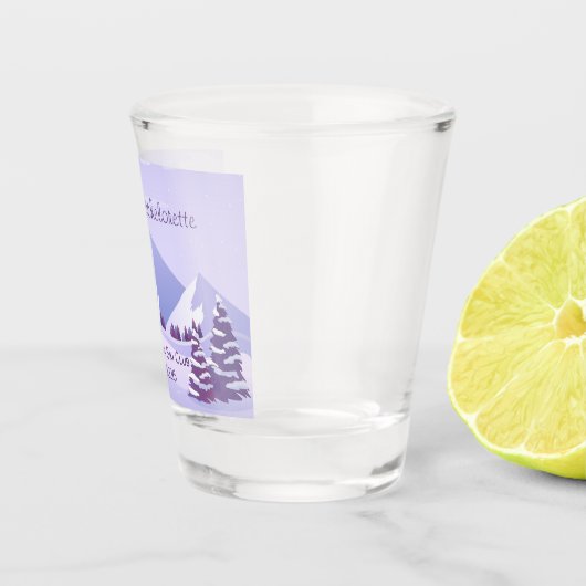 Verre A Shot Winter Mountain Bachelorette Personalized (Droite)