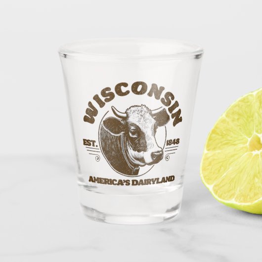 Verre A Shot Wisconsin vintage (Devant)