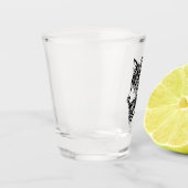 Verre A Shot Wolf tribal noir (Gauche)