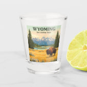 Verre A Shot Wyoming vintage (Devant)