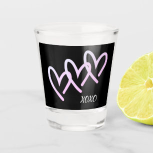 Verre A Shot XOXO Black Heart Shot Glass