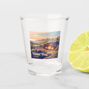 Verre A Shot Yanar Dag (Montagne Brûlante), Absheron, Azerbaïdj