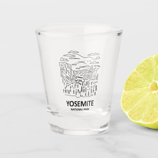 Verre A Shot Yosemite National Park Line Art (Devant)
