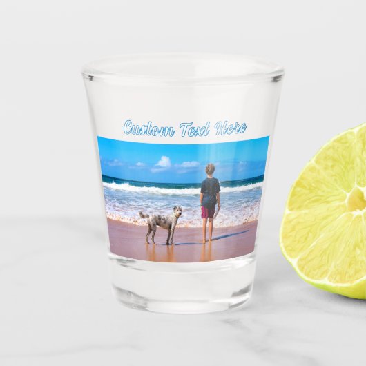 Verre A Shot Your Photo Shot Glass Gift with Custom Text Name (Devant)