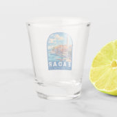 Verre A Shot Zadar Croatie Emblem d'art de voyage (Dos)