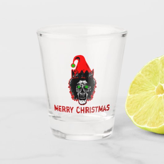 Verre A Shot Zombi Elf de Joyeux Noël (Devant)