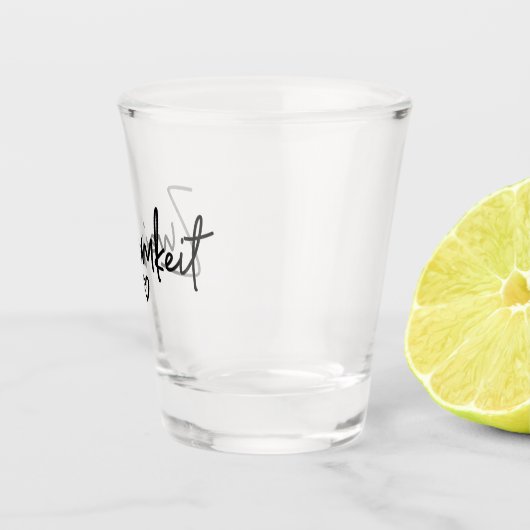 Verre A Shot Zweisamkeit, Mot allemand, Togetherness, Allemagne (Droite)