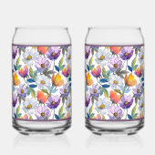 Verre à soda à fleurs violettes (Verso)
