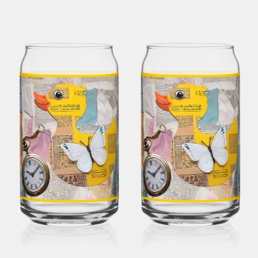 Verre à soda en papier de canard (Recto)