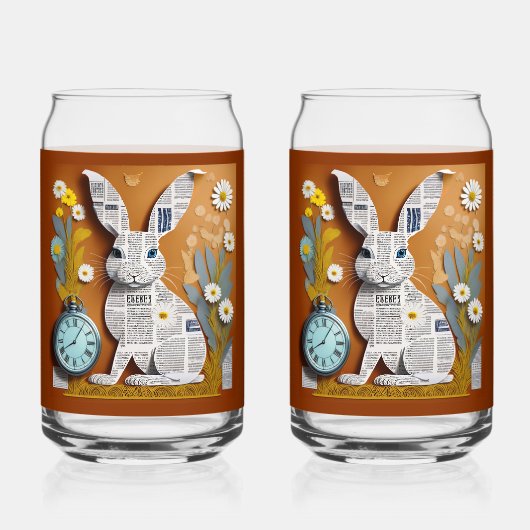 Verre à soda Lapin en Papier (Recto)