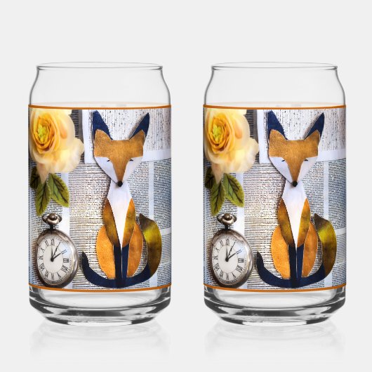 Verre à soda renard en papier (Recto)