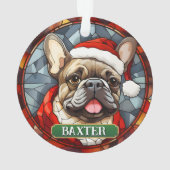 Verre à taches personnalisées Frenchie Xmas (dos)