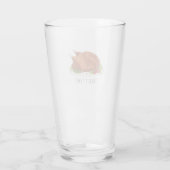 Verre à Thanksgiving drôle de dinde (Dos)