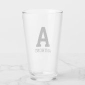 Verre à tumbler avec monogramme de lettre initiale (Dos)