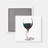 Verre à vin Art logo personnalisé Magnet (Recto/Verso)