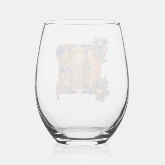 Verre à vin C initial éclairé (Verso)