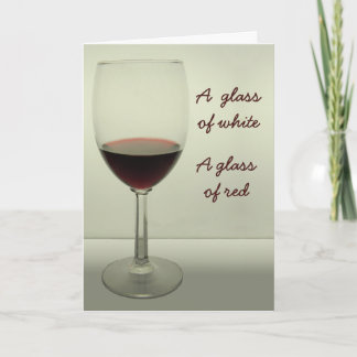 Verre à vin - Carte Anniversaire Belge