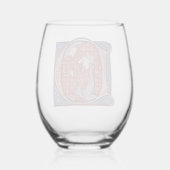 Verre à vin D initial éclairé (Verso)