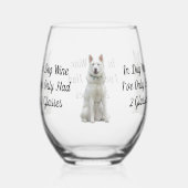 Verre à vin de chien Husky ou verre à roches (Recto)