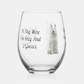 Verre à vin de chien Husky ou verre à roches (Gauche)