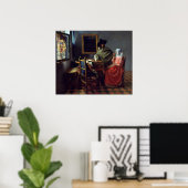 Verre à vin de Vermeer - Poster (Bureau à domicile)