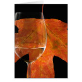 Verre à vin et feuille d'automne (Devant)